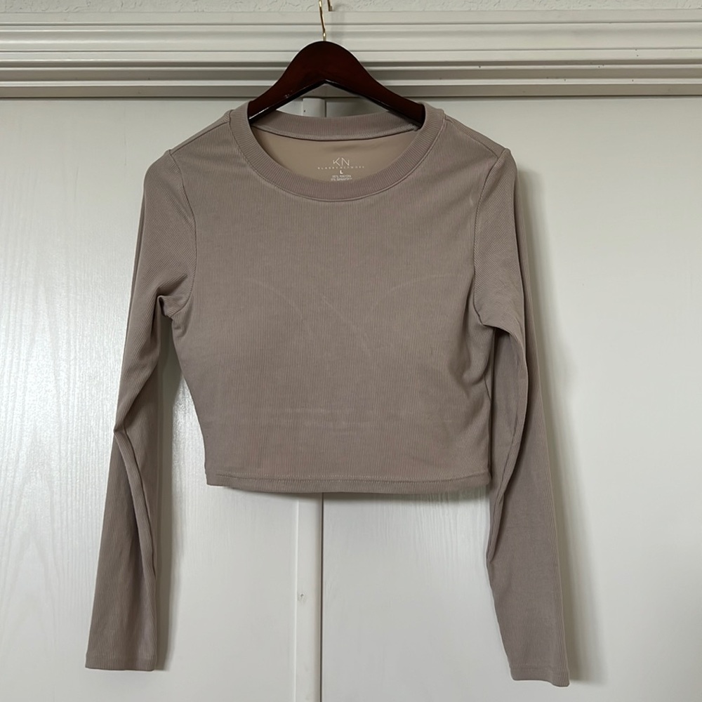 Brand new with tags…Klassy network tan/nude crop top with built in padding